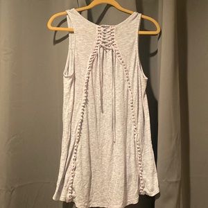 Anthropologie Tank Lace up
